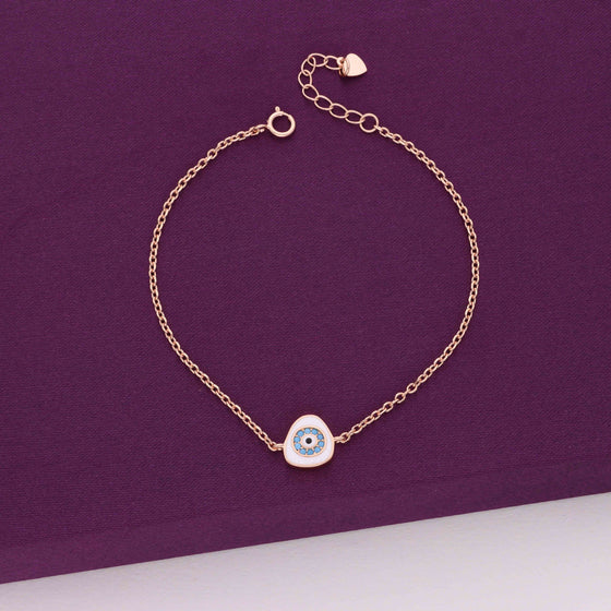 CHIC ENAMELLED EVIL EYE SILVER BRACELET