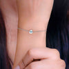 CHIC ENAMELLED EVIL EYE SILVER BRACELET