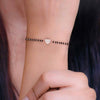 Sterling Silver Heart Mangalsutra Bracelet