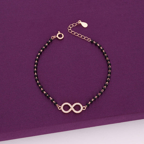 Sterling Silver Infinity Mangalsutra Bracelet