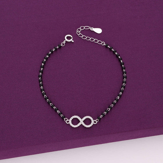 Sterling Silver Infinity Mangalsutra Bracelet