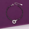 Sterling Silver Elegant Circle Mangalsutra Bracelet