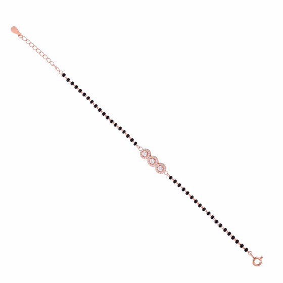 Sterling Silver Elegant Radiance Mangalsutra Bracelet