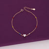 TRENDY MULTI COLOUR BEADS HEART SILVER BRACELET