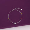 TRENDY MULTI COLOUR BEADS HEART SILVER BRACELET