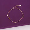 TRENDY MULTI COLOUR BEADS SILVER CHAIN BRACELET