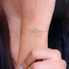 Sterling Silver Solitaire Infinity Bracelet