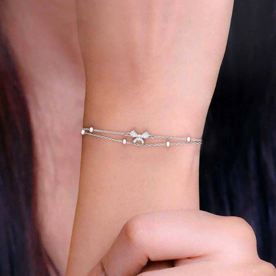 BUTTERFLY BLISS SILVER BRACELET