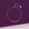 Conjoined Heart Silver Minimal Bracelet