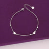 SILVER HEARTS & BEADS BRACELET