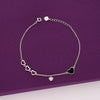 String Of Hearts Silver Casual Bracelet