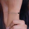 String Of Hearts Silver Casual Bracelet