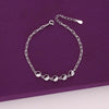 Circular Charms Silver Chain Bracelet