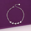 Strand of Butterflies Zircon Casual Silver Bracelet