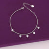 Sparkling Heart Solitaire Charm Bracelet