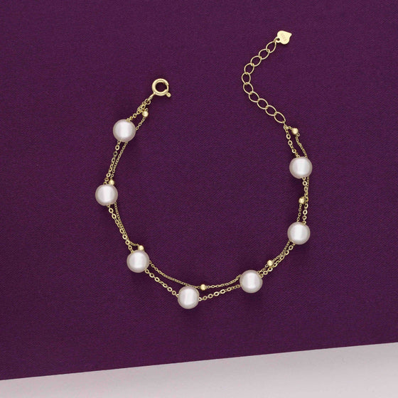 Sterling White Chic Pearl Bracelet