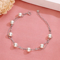 Sterling White Chic Pearl Bracelet