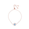 Sterling Silver Zircon Studded Evil Eye Bracelet