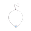 Sterling Silver Zircon Studded Evil Eye Bracelet