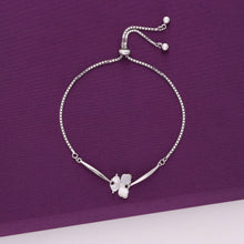  Sterling Silver Mother Of Pearl Butterfly Bracelet