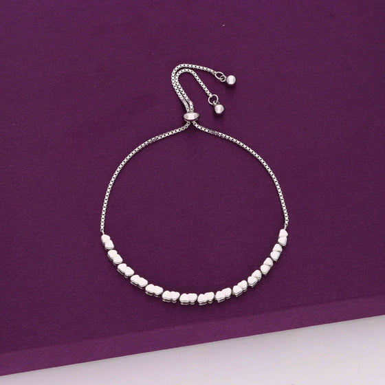 Sterling Silver Twin Heart Bracelet