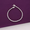 Classic Circular Zircon Silver Tennis Bracelet