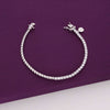 Sparkling Square Silver Tennis Bracelet