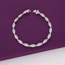  Crystal Pears Silver Tennis Bracelet