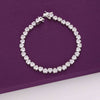 An Array Of Hearts Silver Tennis Bracelet