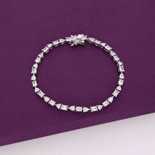  Splendid Shapes Crystals Silver bracelet