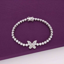  Dazzling Butterfly Silver Tennis Bracelet