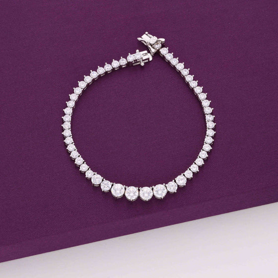 Trinity Bond Diamante Silver Tennis Bracelet