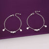 Twin Blossoms Charms Children Silver Anklet