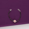 Sterling Divine Star Black Beaded Silver Children Bracelet