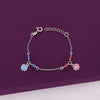 Sterling Silver Floral Children's Bracelet