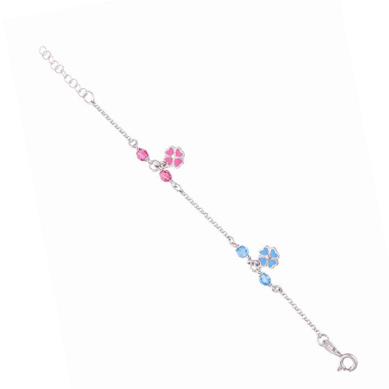 Sterling Silver Floral Children's Bracelet