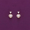 Sterling Silver Heart Solitaire Drop Earrings