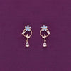 Sterling Silver Floral Casual Drop Earrings