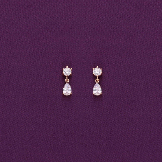 Sterling Silver Solitaire Drop Earrings