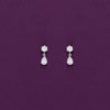 Sterling Silver Solitaire Drop Earrings