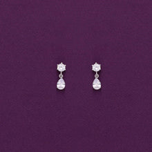  Sterling Silver Solitaire Drop Earrings