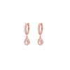 Sterling Silver Tear Drop Solitaire Drop Earrings