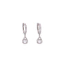 Sterling Silver Tear Drop Solitaire Drop Earrings