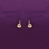 Sterling Gold Heart Drop Earrings