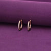 Sterling Simple Ovals Silver Hoops Earrings