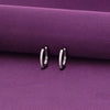 Sterling Simple Ovals Silver Hoops Earrings