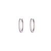 Sterling Simple Ovals Silver Hoops Earrings