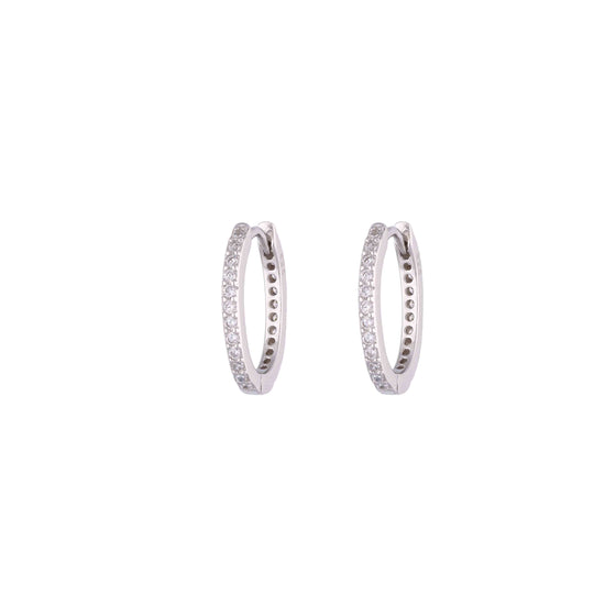 Sterling Simple Ovals Silver Hoops Earrings