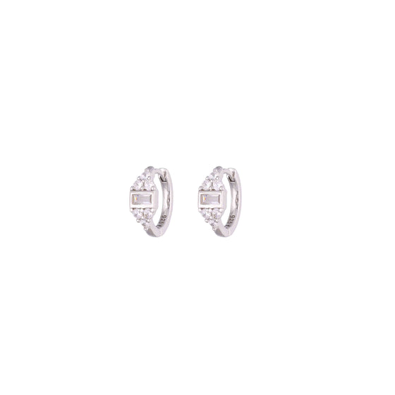 Dazzling Diva Zircon Hoops Earrings