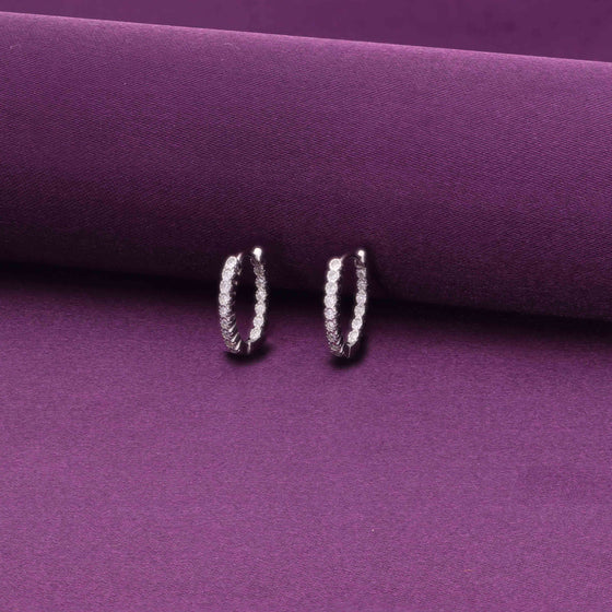 Sterling Oval Shaped Silver Hoops Earrings